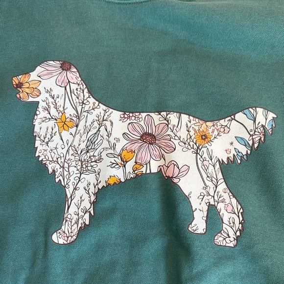 Comfort Colors Golden Retriever Teal Crewneck - Picture 3 of 6